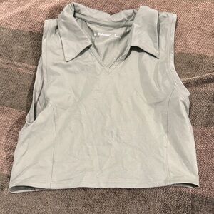 TNA Women's Light green Cropped polo